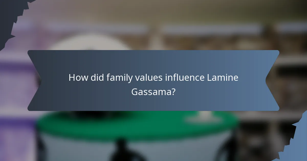 How did family values influence Lamine Gassama?